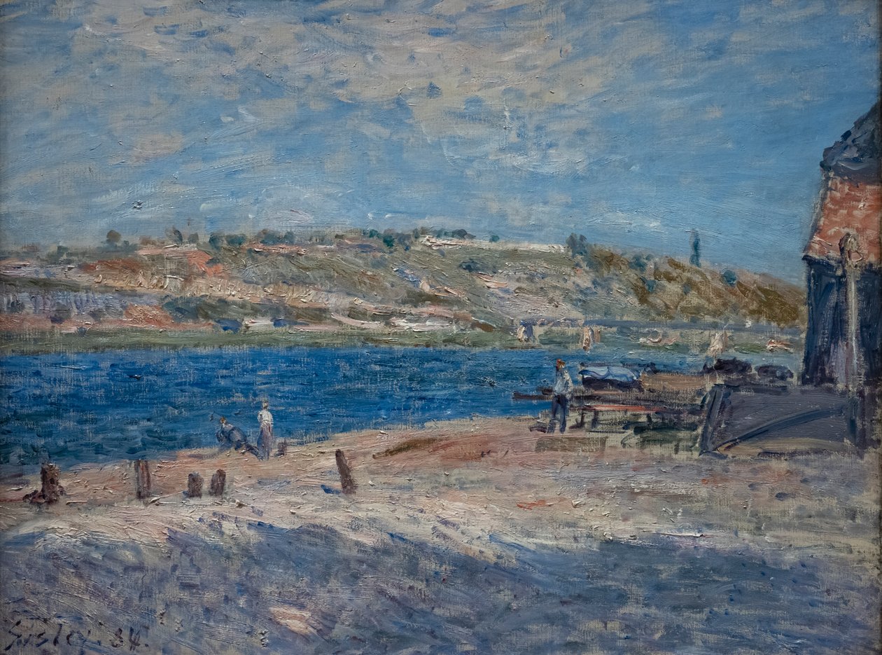 Flodbredder ved Saint-Mammès af Alfred Sisley
