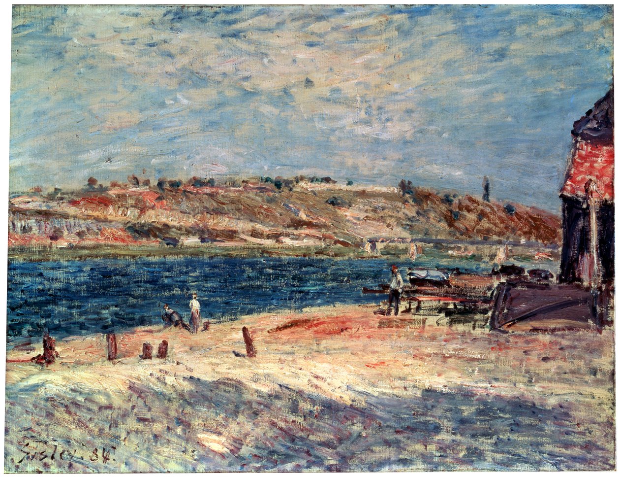 Flodbredder ved Saint-Mammès, 1884. af Alfred Sisley