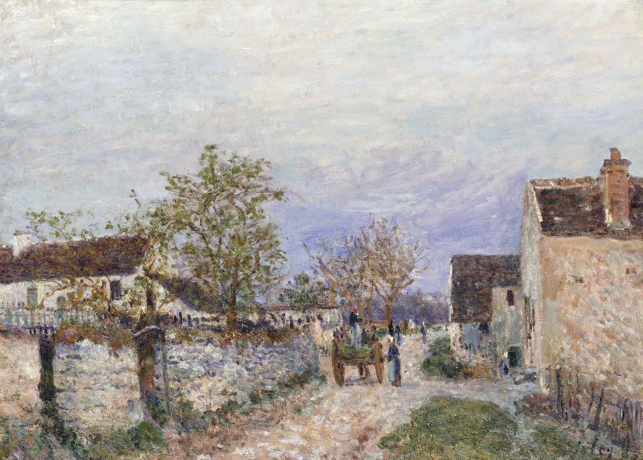 Gade i Veneux, 1883 af Alfred Sisley