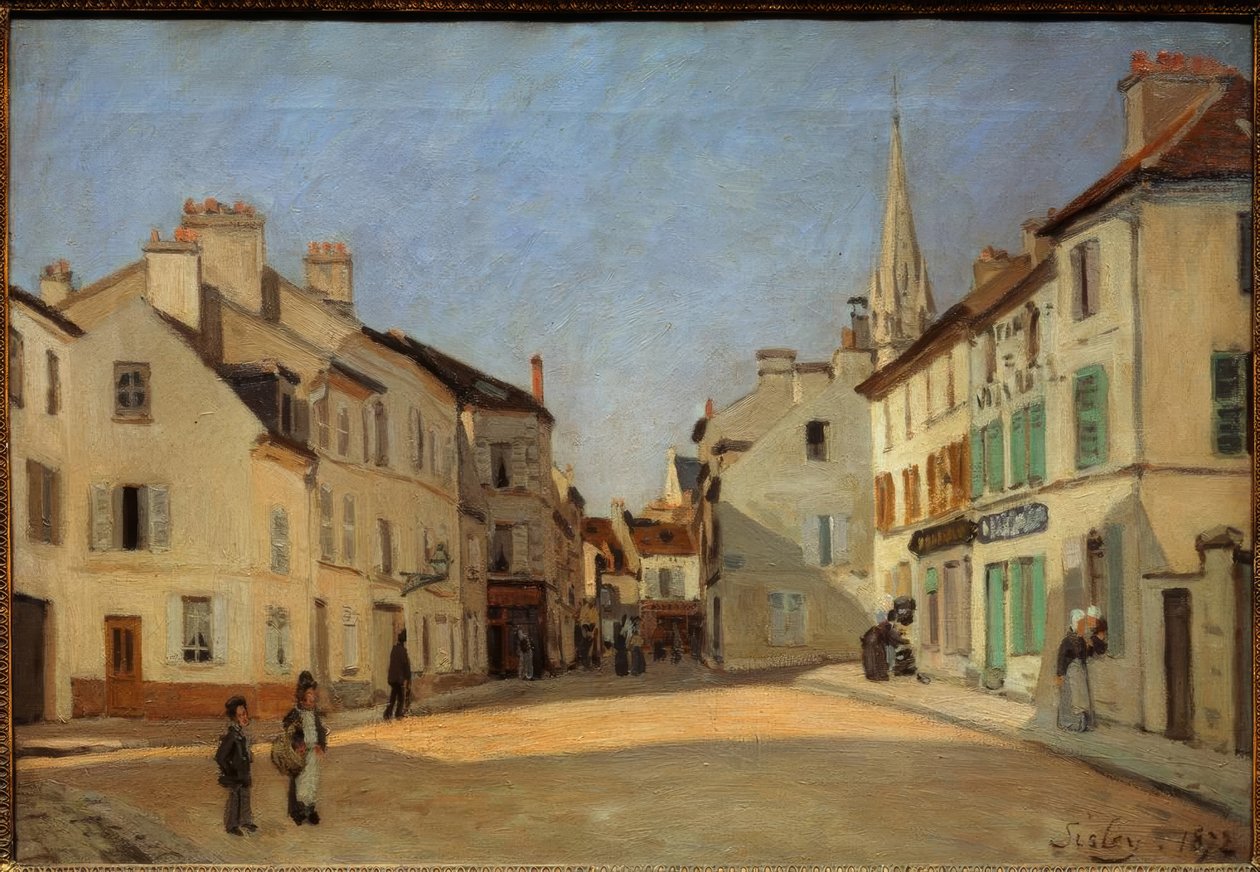 Rue de la Chaussée i Argenteuil, kendt som Place in Argenteuil af Alfred Sisley
