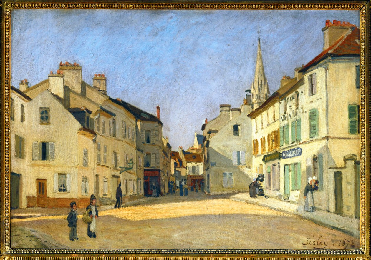 Rue de la Chaussee i Argenteuil af Alfred Sisley