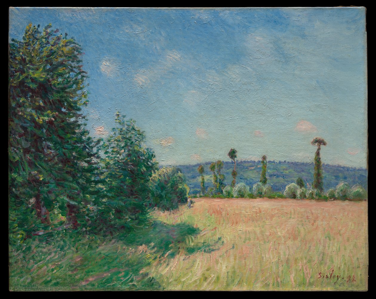 Engene ved Sahurs i morgensol af Alfred Sisley