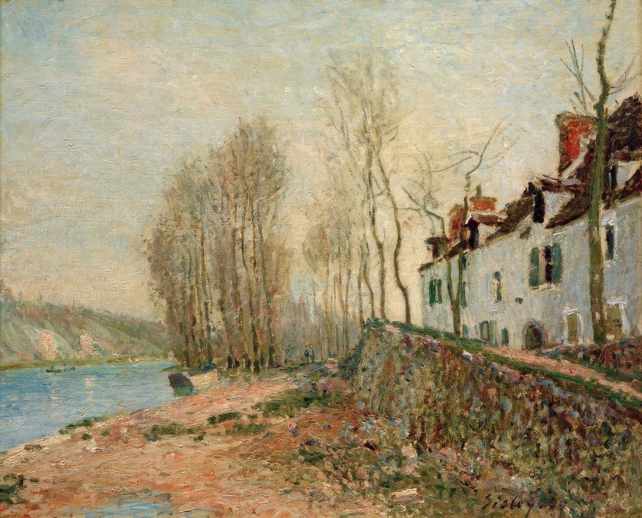 Saint-Mammes, La Croix-Blanche af Alfred Sisley