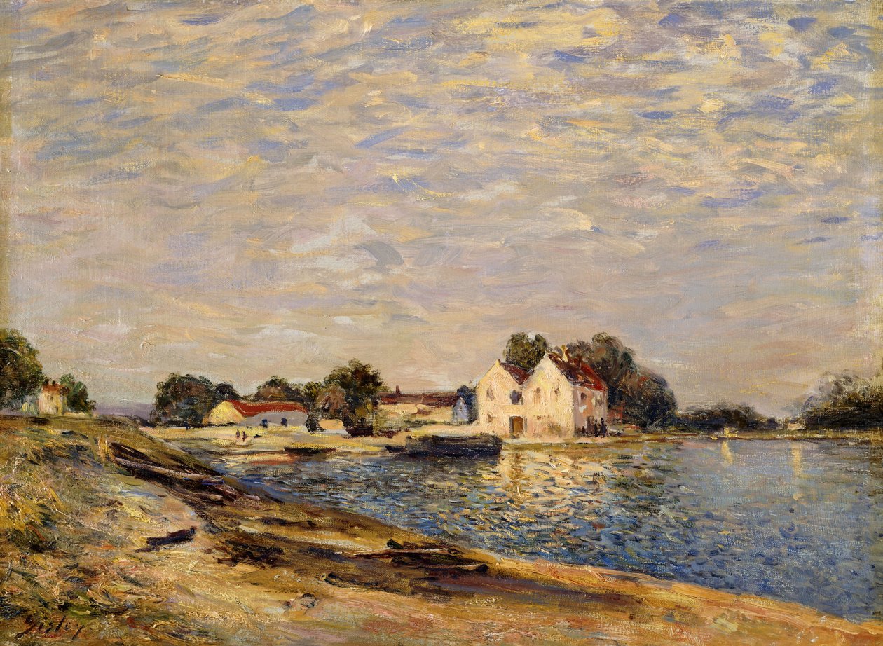 Saint-Mammes, ved bredden af ​​Loing; Saint-Mammes, les Bord du Loing, 1884 af Alfred Sisley