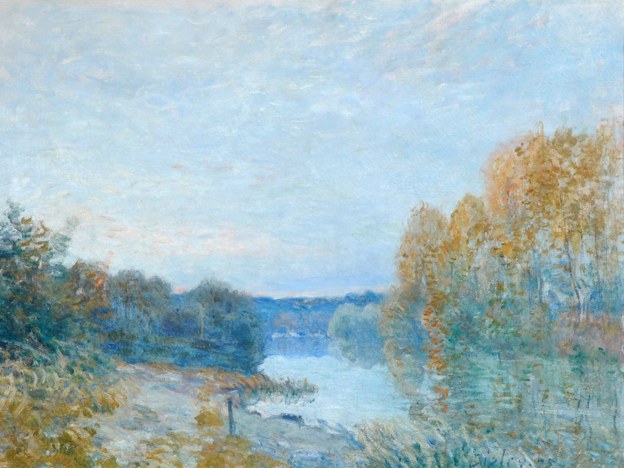 Soleil Couchant, Efterårsaften ved floden af Alfred Sisley