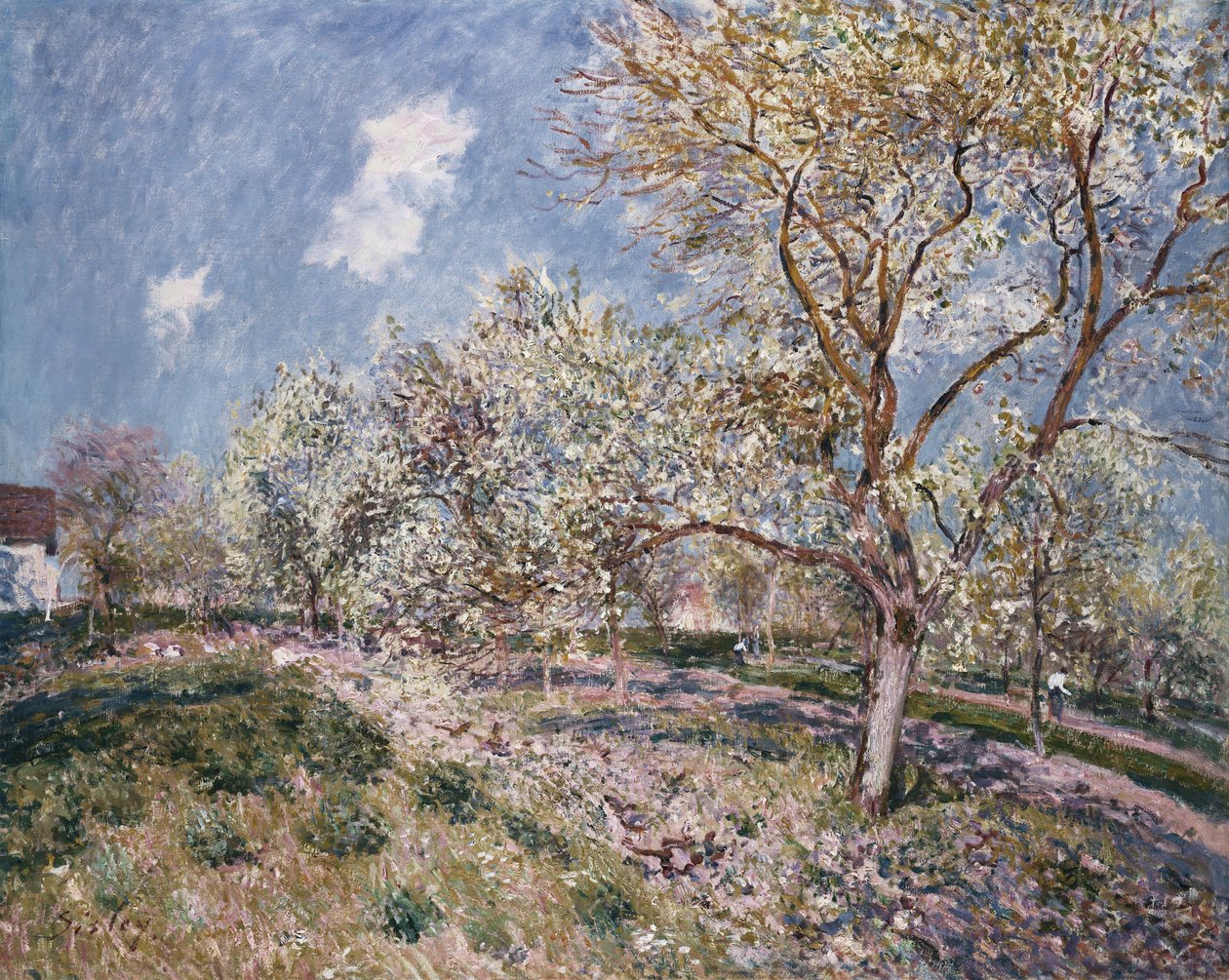 Forår i Veneux, 1880 af Alfred Sisley