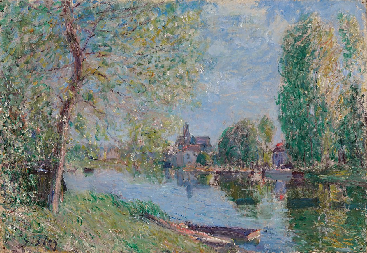Forår i Moret-sur-Loing; Forår i Moret sur Loing, 1891 af Alfred Sisley