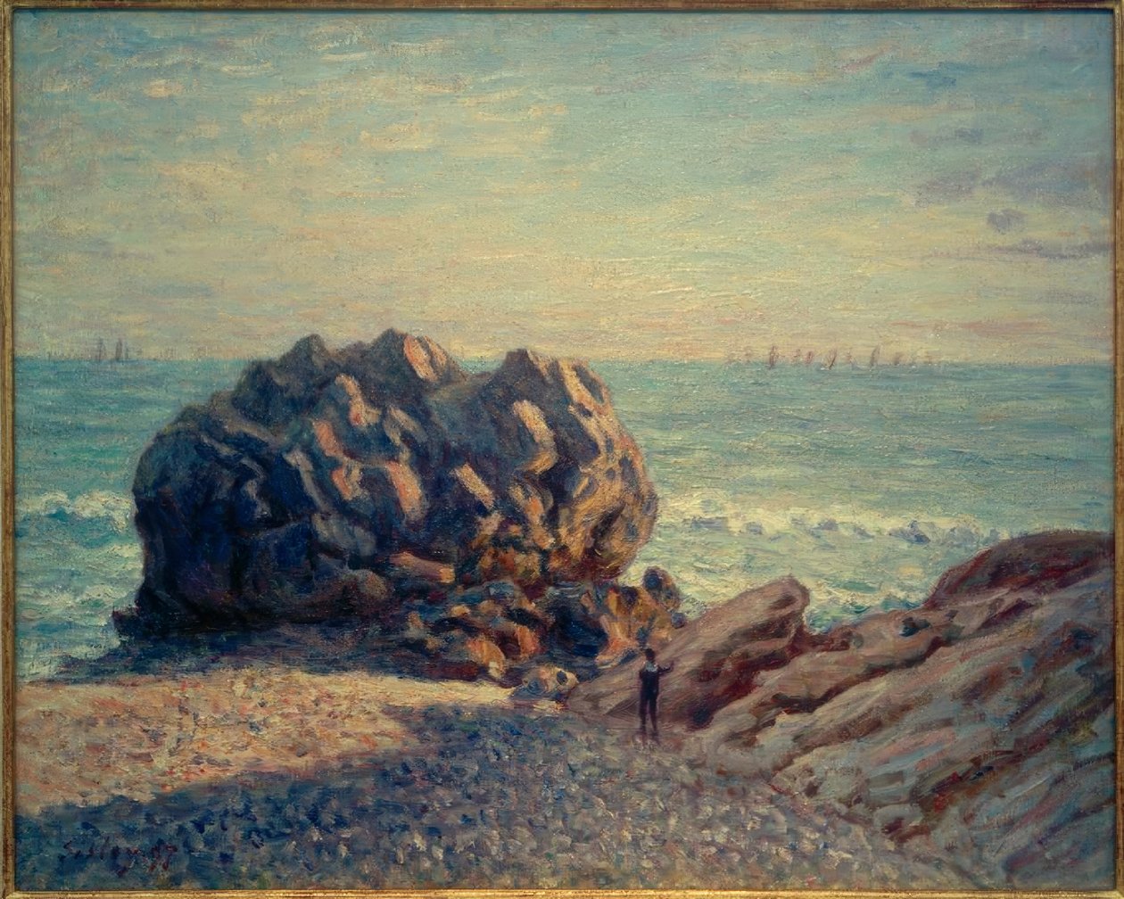 Storrs Rock, Ladys Cove, om aftenen af Alfred Sisley