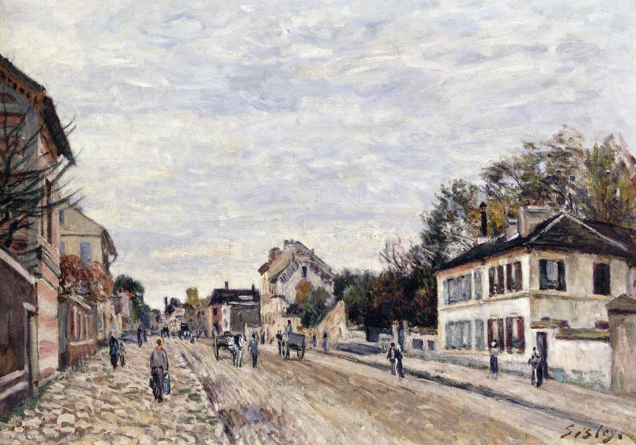 Gadebillede ved Marly, 1876 af Alfred Sisley