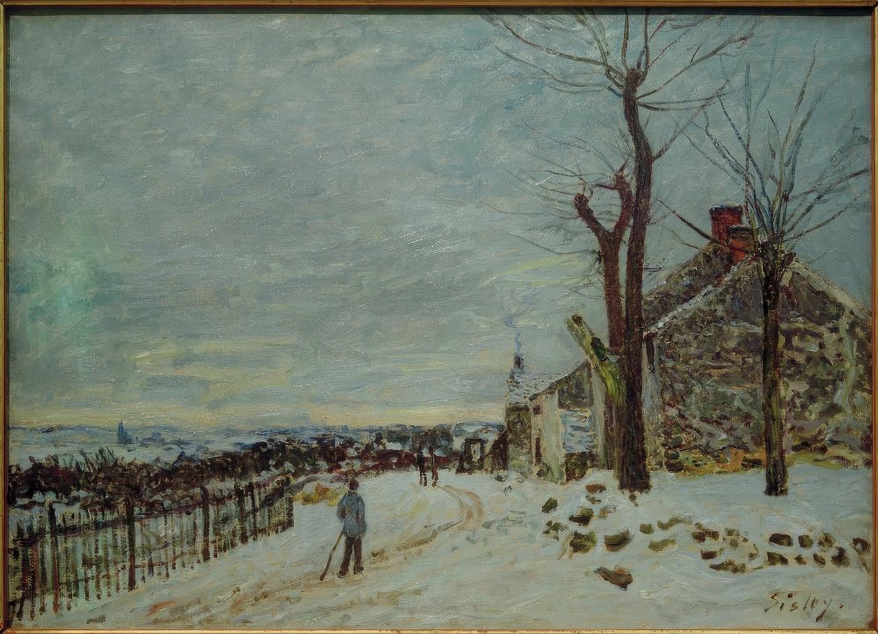 Snevejr ved Veneux-Nadon af Alfred Sisley