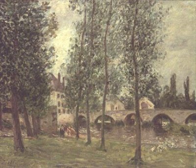 Broen ved Moret af Alfred Sisley