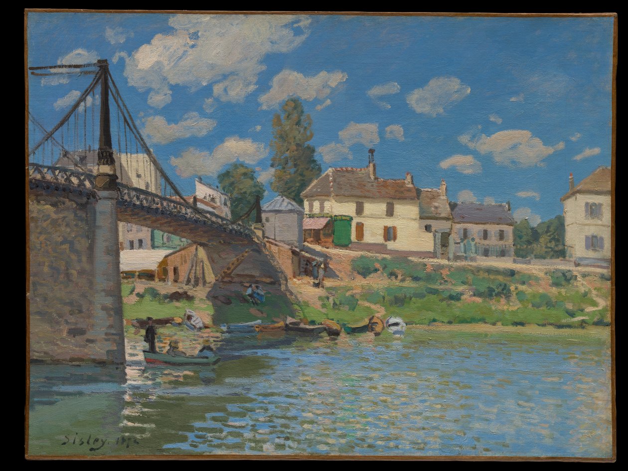 Broen ved Villeneuve-la-Garenne af Alfred Sisley