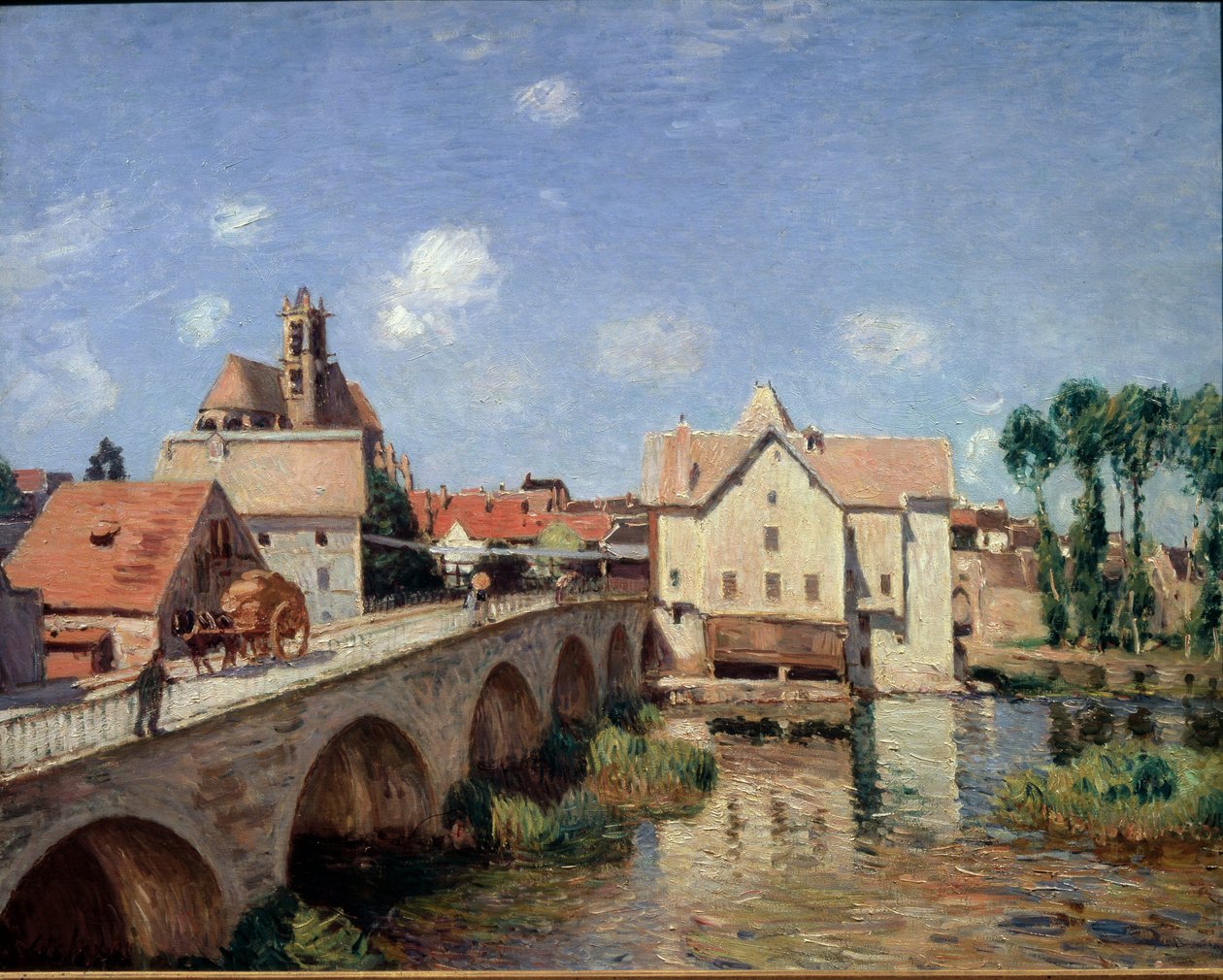 Morets bro i 1893 - olie på lærred af Alfred Sisley
