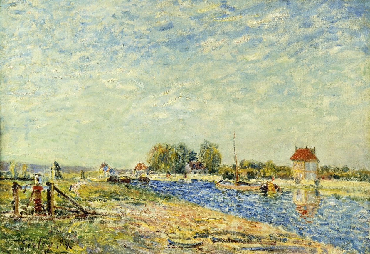 Kanalen ved Loing; Loing-kanalen, 1884 af Alfred Sisley
