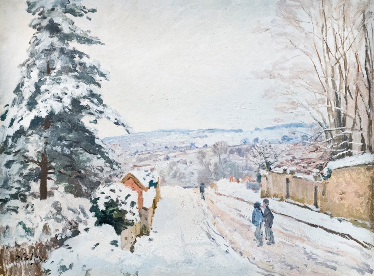 Coeur Volant-vejen til Louveciennes, ca. 1872 (olie på lærred) af Alfred Sisley