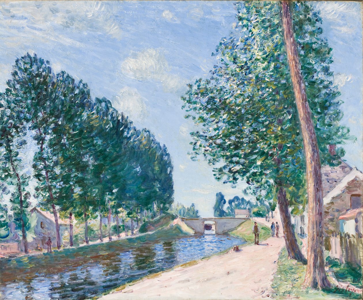 Loing-kanalen ved Moiret, ca. 1892 af Alfred Sisley