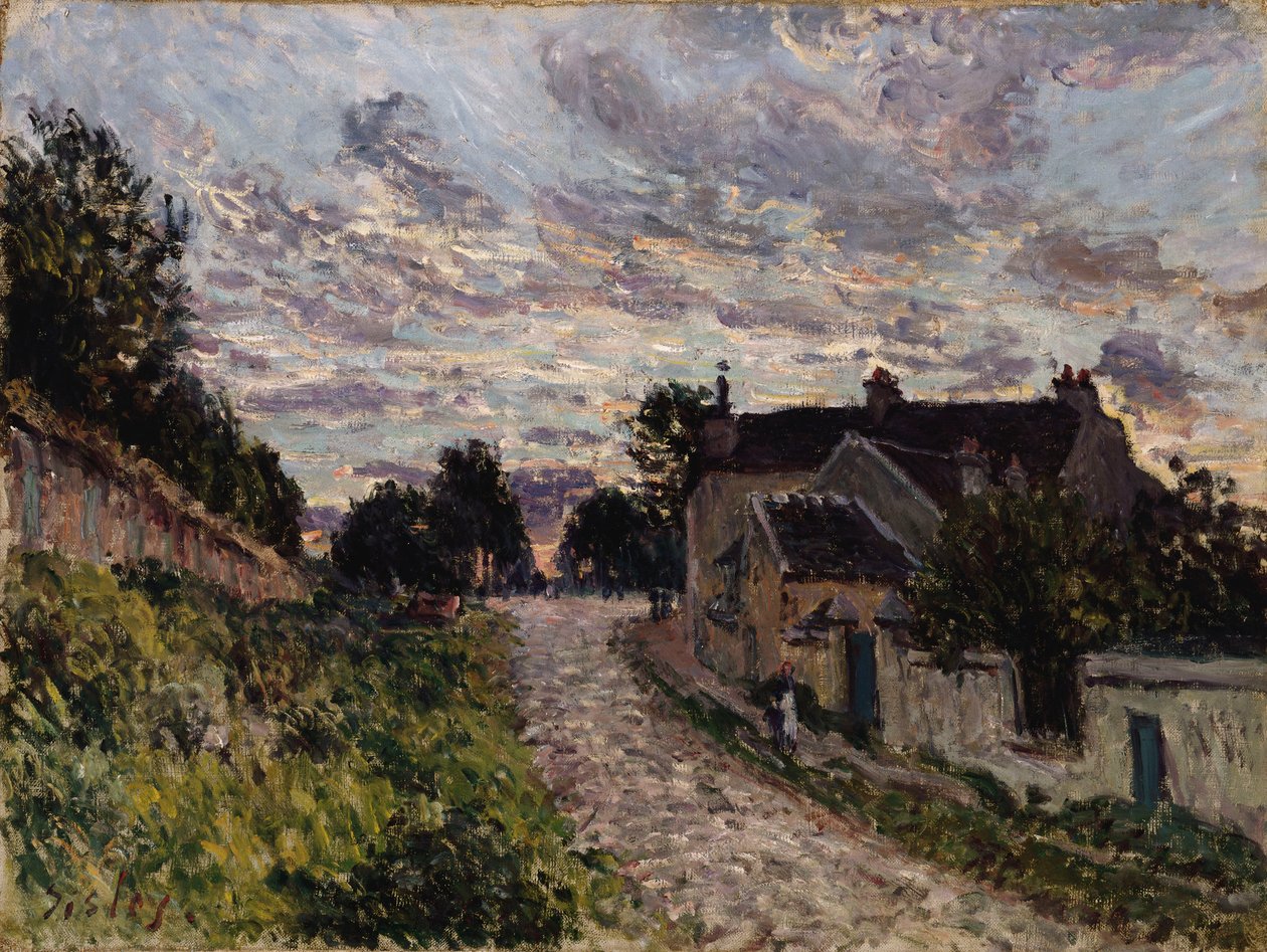Vejen til Louveciennes; En sti i Louveciennes, 1876 af Alfred Sisley