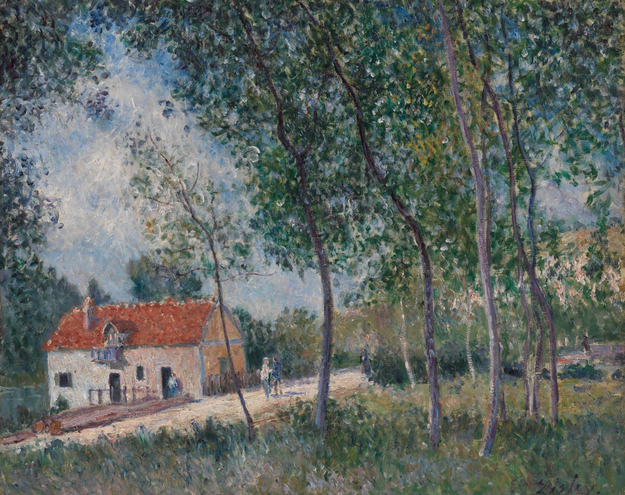 Vejen fra Moret til Saint-Mammès, 1883-85. af Alfred Sisley