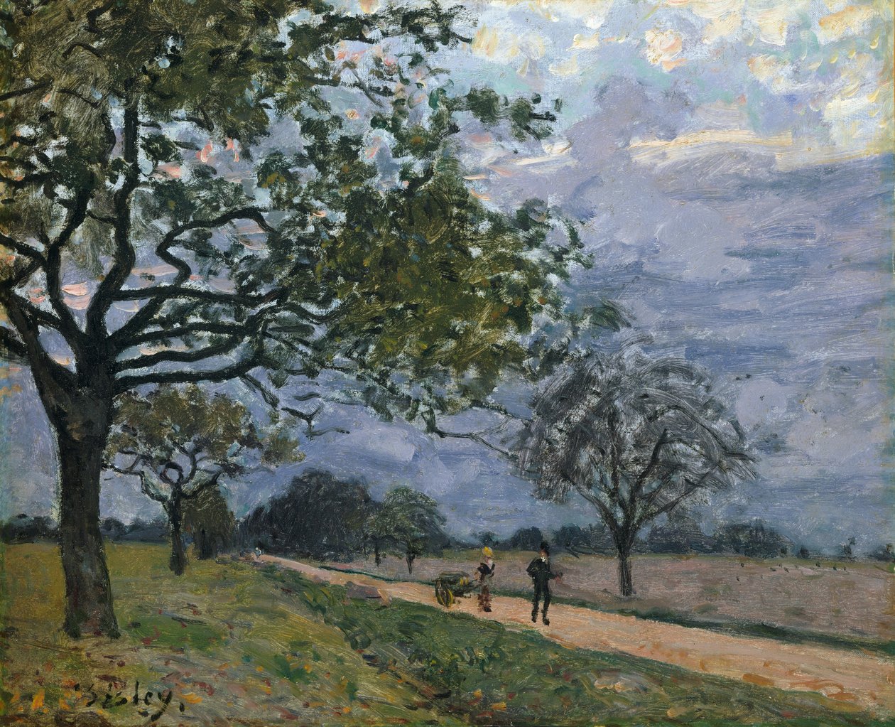Vejen fra Versailles til Louveciennes, sandsynligvis 1879. af Alfred Sisley