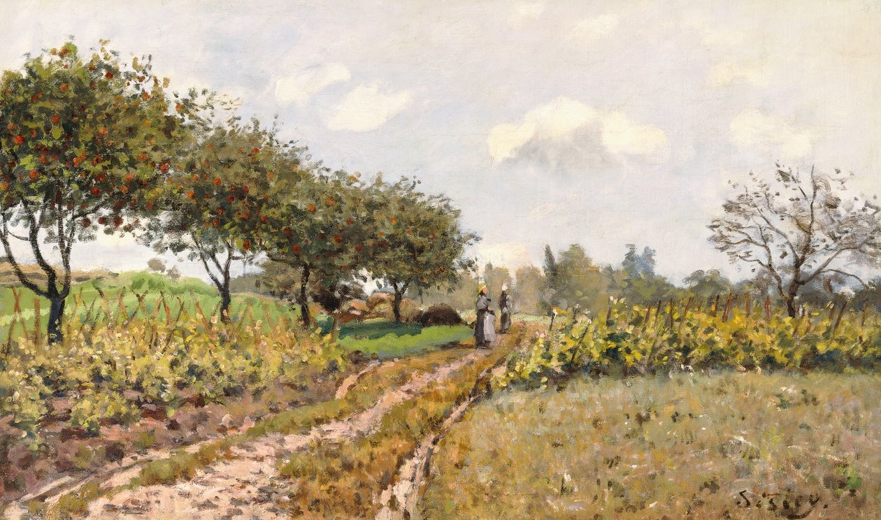 Vejen på landet, 1876 af Alfred Sisley