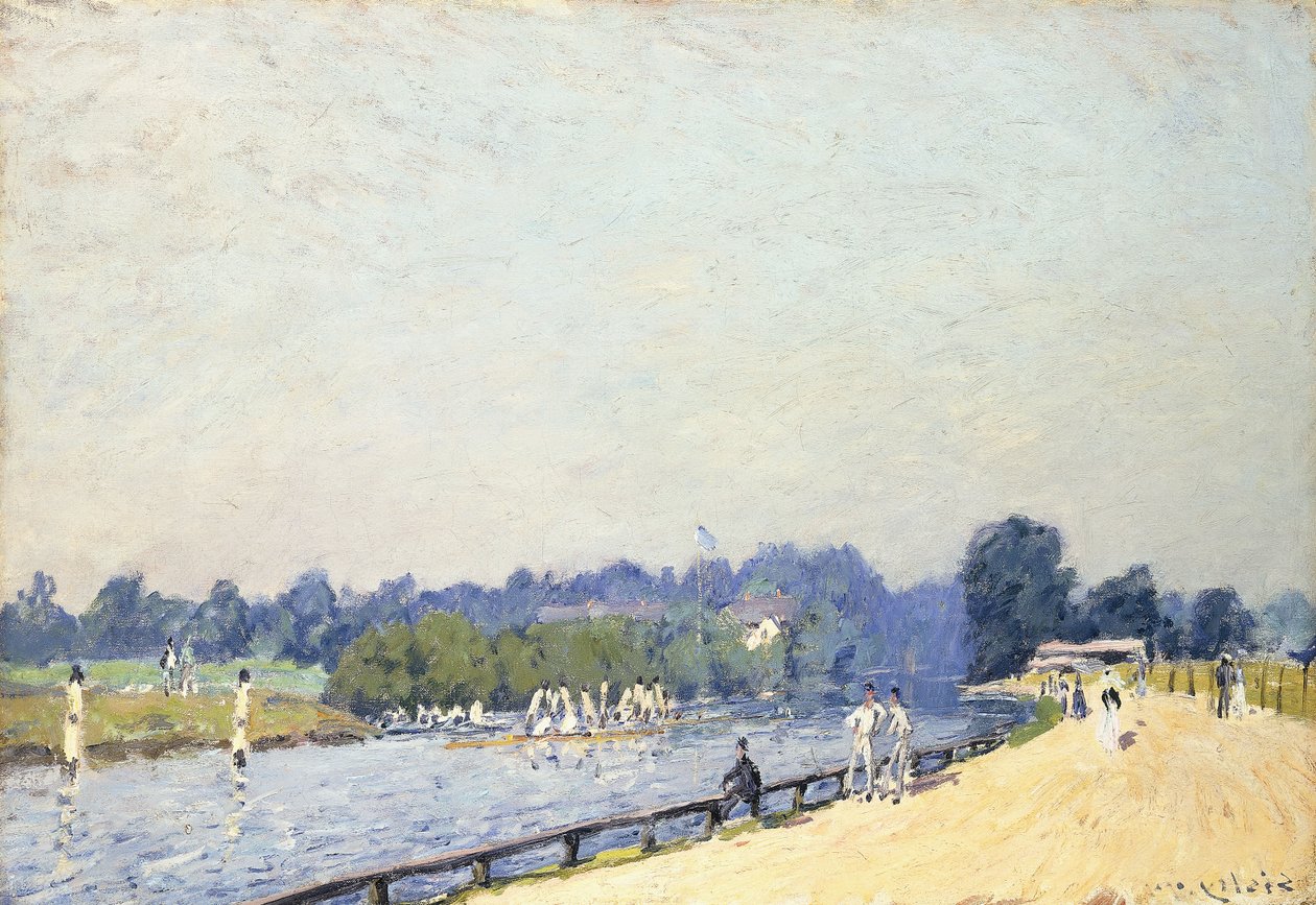 Vejen til Hampton Court; La Route de Hampton Court, 1874 af Alfred Sisley