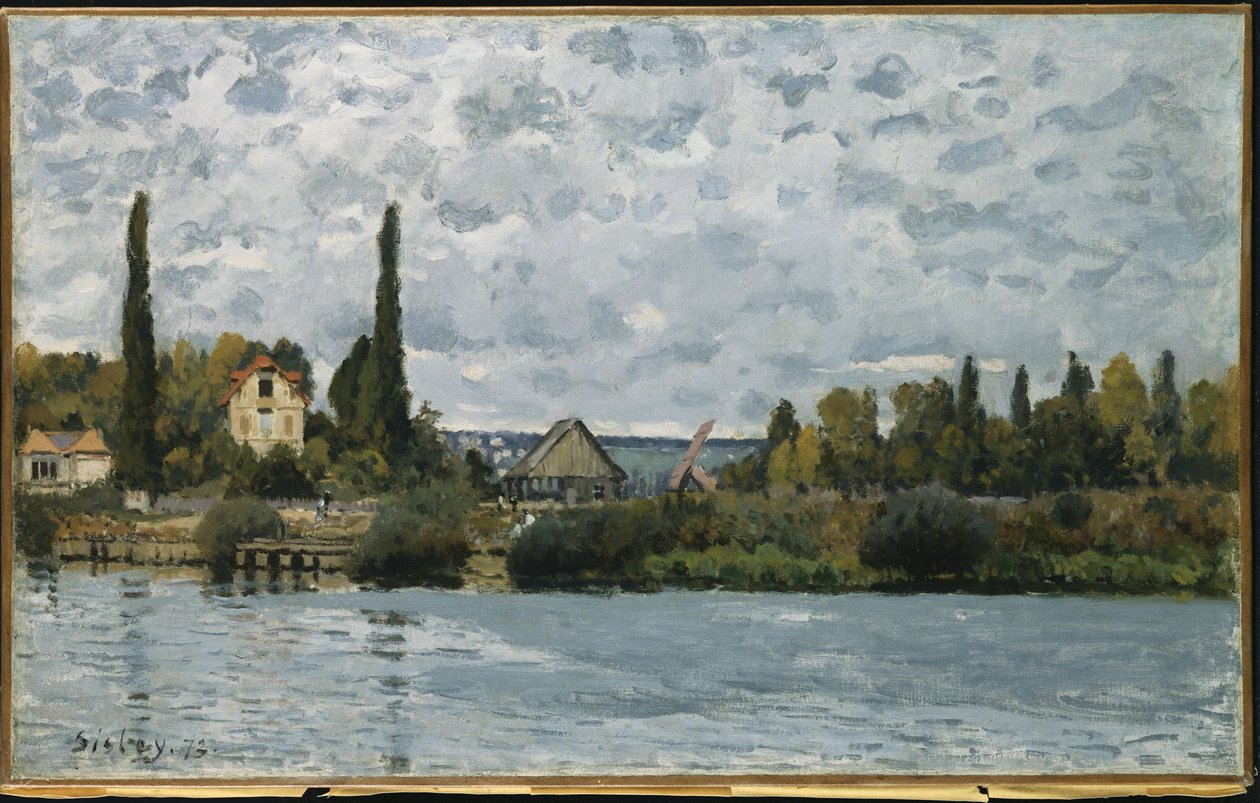 Seinen ved Bougival, 1873 af Alfred Sisley