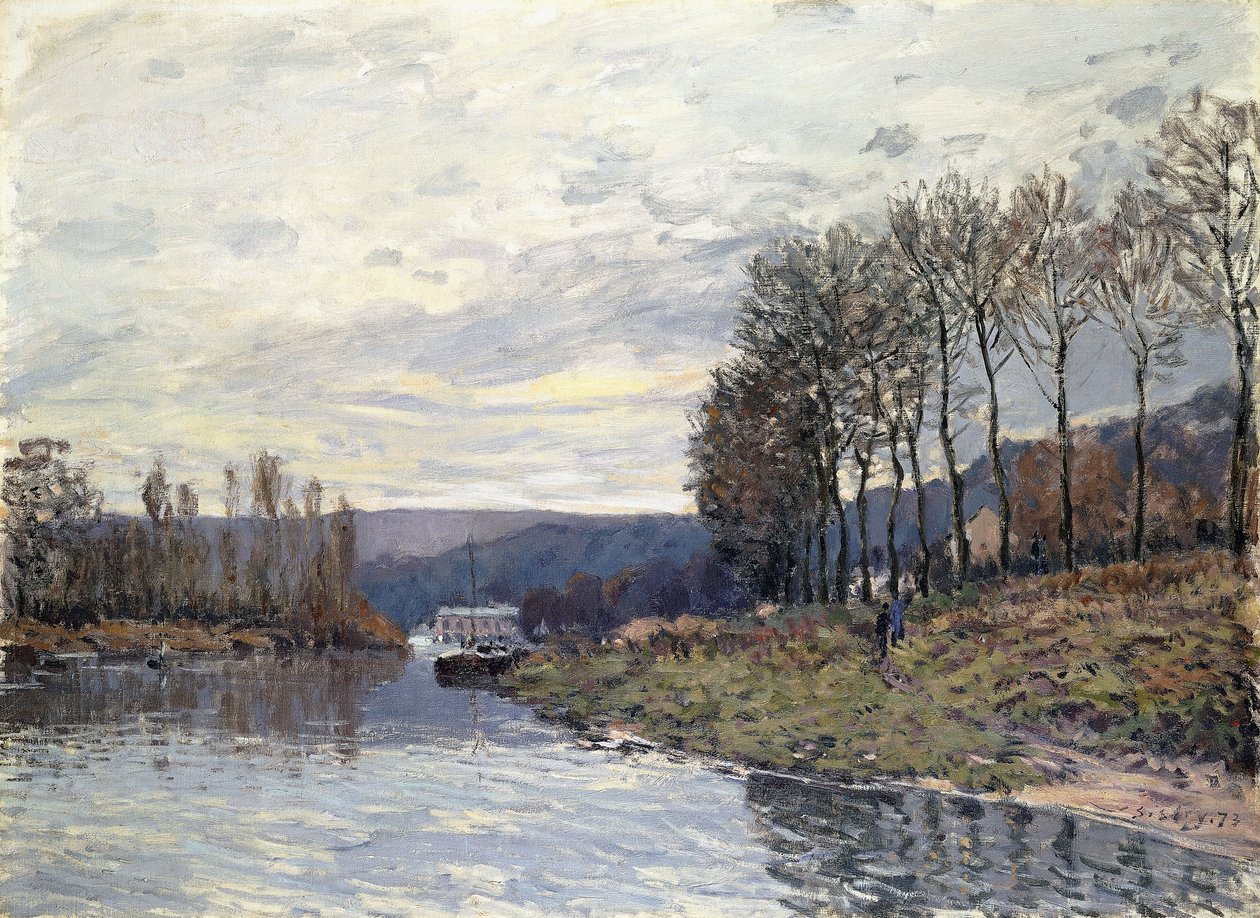 Seinen ved Bougival, 1873 af Alfred Sisley
