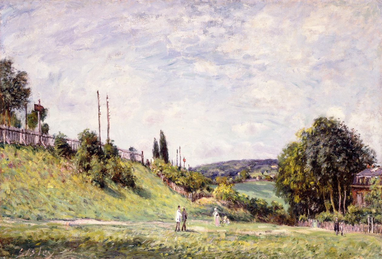 Skråningen ved jernbanen i Sevres, 1879 af Alfred Sisley