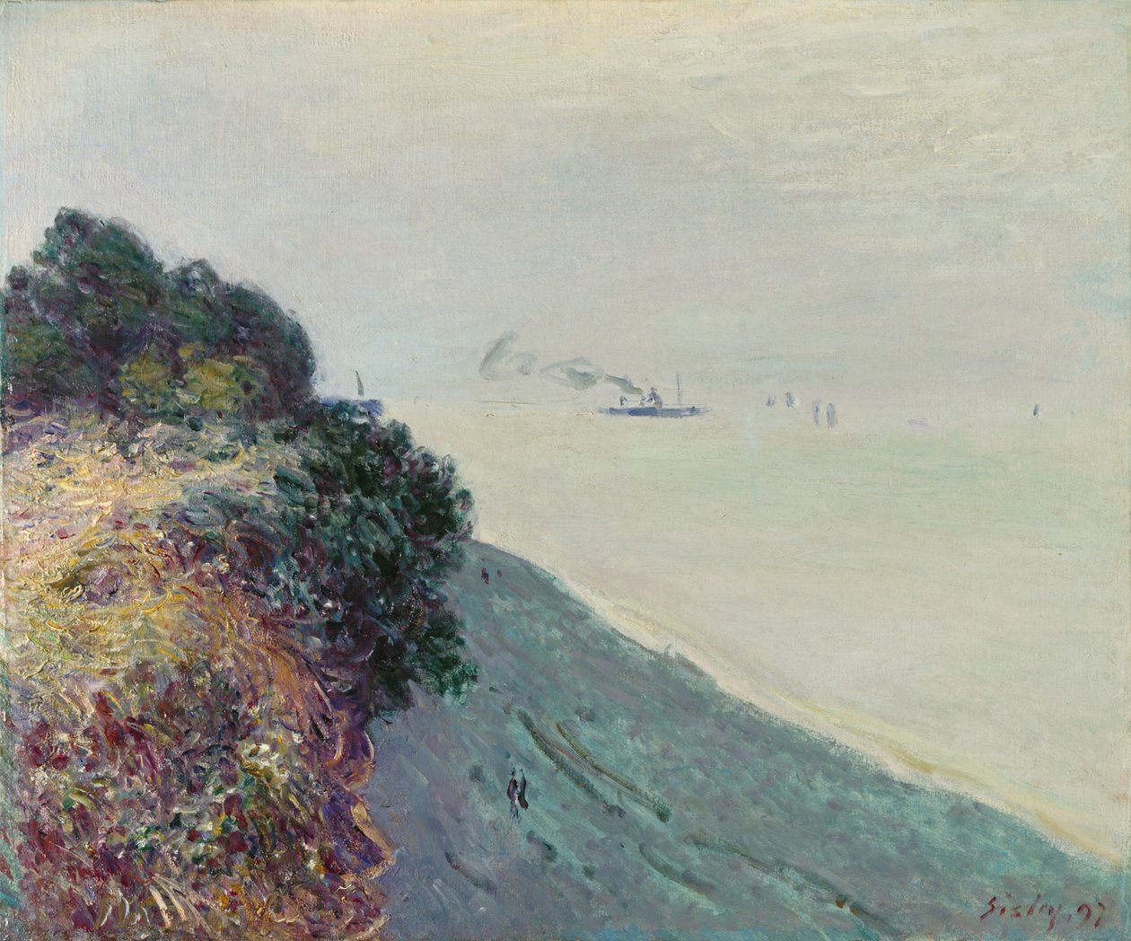 Den walisiske kyst af Alfred Sisley