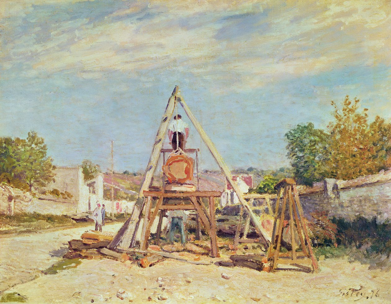 Træhuggerne, 1876 af Alfred Sisley