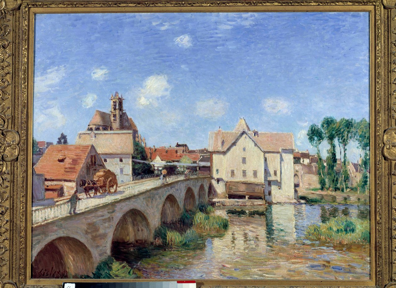 Morets bro i 1893 Maleri af Alfred Sisley (1839-1899) 1893. Dim 0,73 x 0,92 m. Paris musee d
