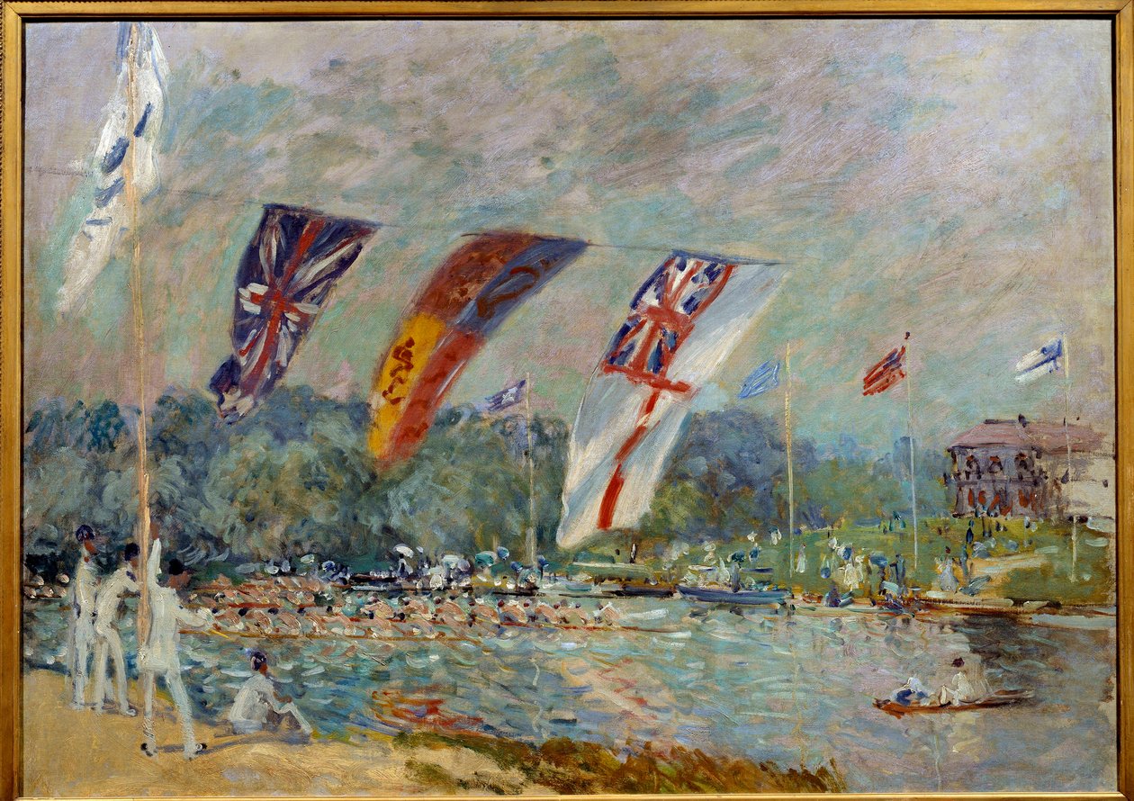Regattaerne på Molesey. Maleri af Alfred Sisley (1839-1899) af Alfred Sisley