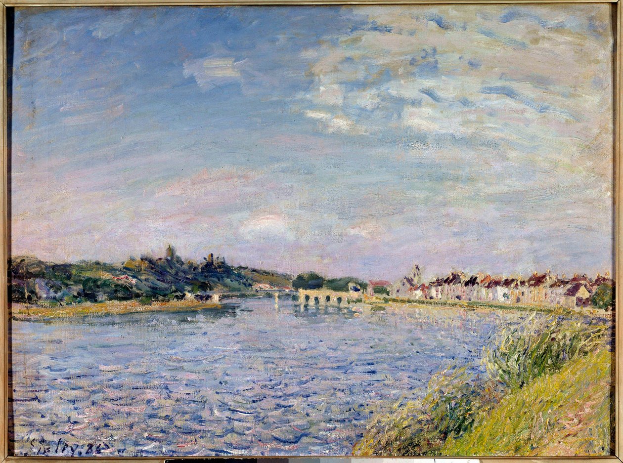 View of Mammes on the Loing Painting af Alfred Sisley (1839-1899) 1886 Sun. 0,54x0,73 m Dijon, Museum of Fine Arts af Alfred Sisley