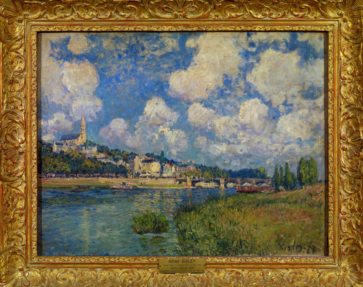 Udsigt over Saint Cloud nær Paris Maleri af Alfred Sisley (1839-1899) 1877 Dim 0,55 x 0,65 m af Alfred Sisley