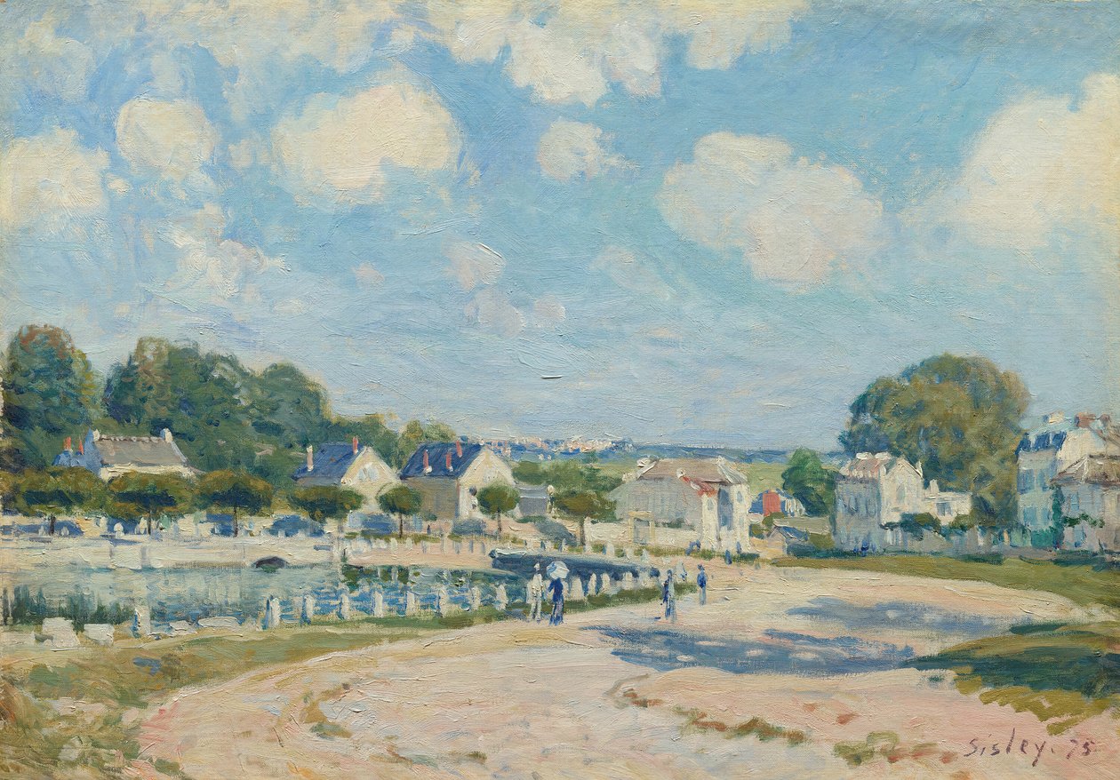Vandingsplads ved Marly, 1875. af Alfred Sisley