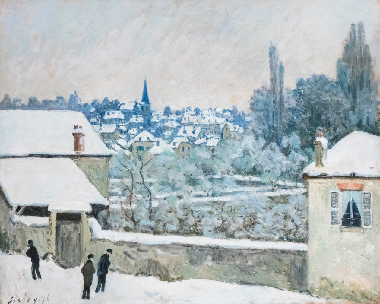 Winter at Louveciennes af Alfred Sisley