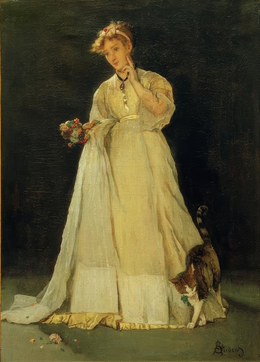A.Stevens, Ophelia od. Den strimlede buket af Alfred Emile Stevens