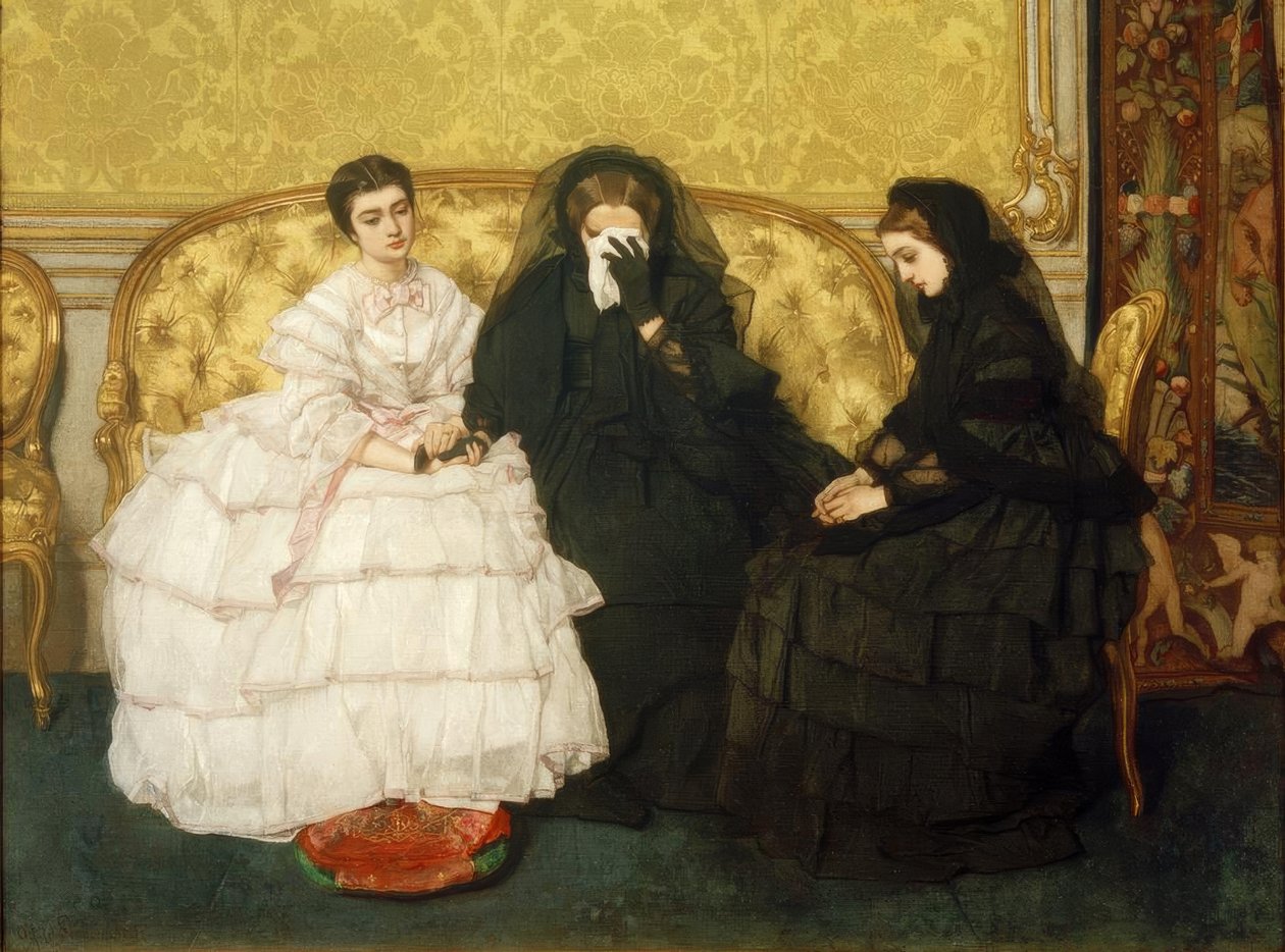 A.Stevens, Trost od. Kondolensbesøget af Alfred Emile Stevens