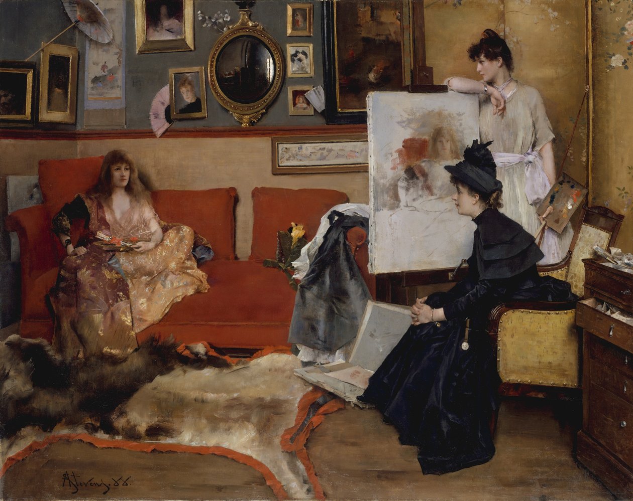 I studiet, 1888. af Alfred Emile Stevens