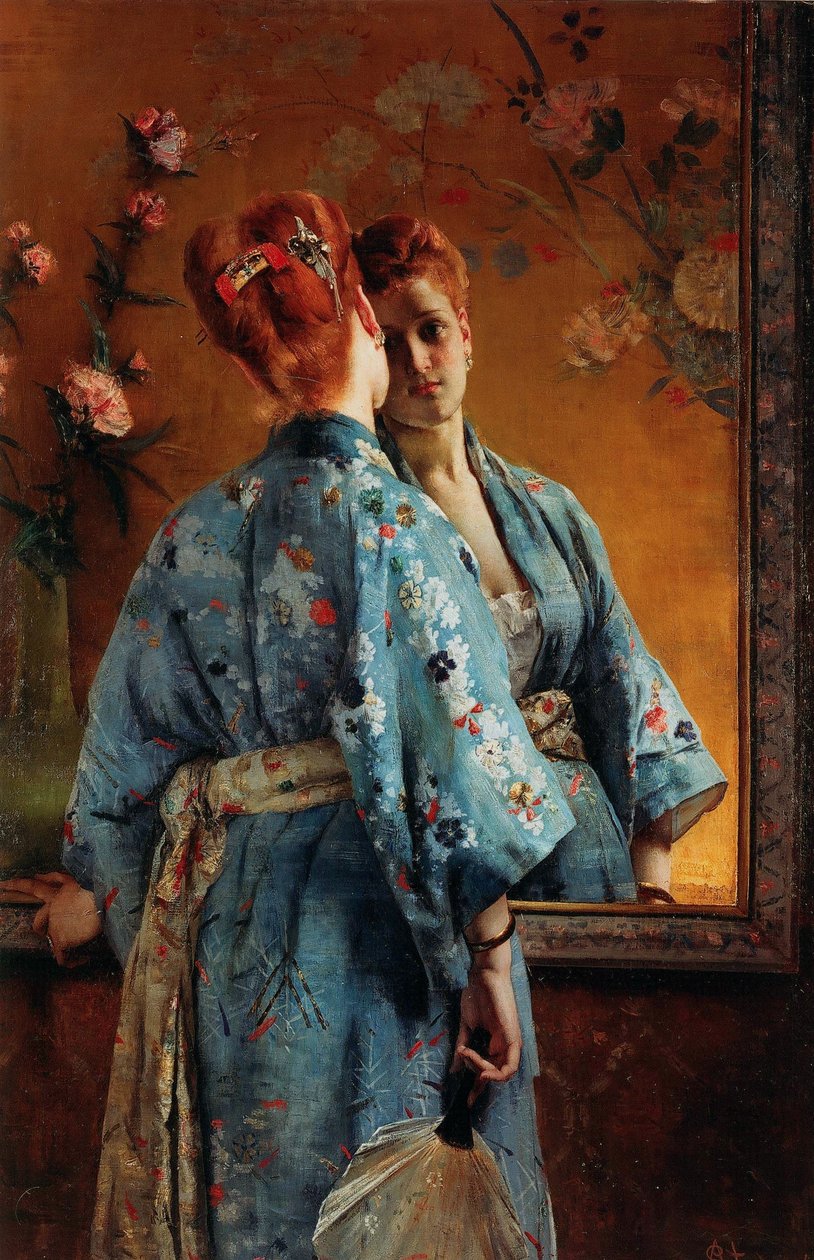 Den japanske Parisienne, ca 1871-1874. af Alfred Emile Stevens