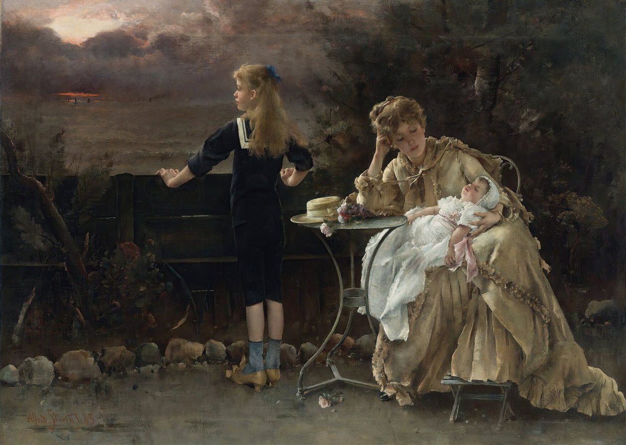 Mor og hendes børn, 1883. af Alfred Emile Stevens