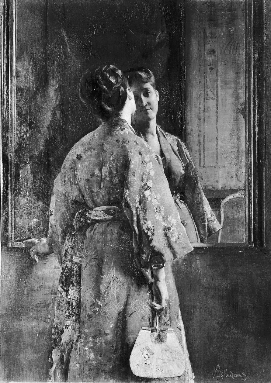 Den japanske kappe, ca. 1872. af Alfred Emile Stevens
