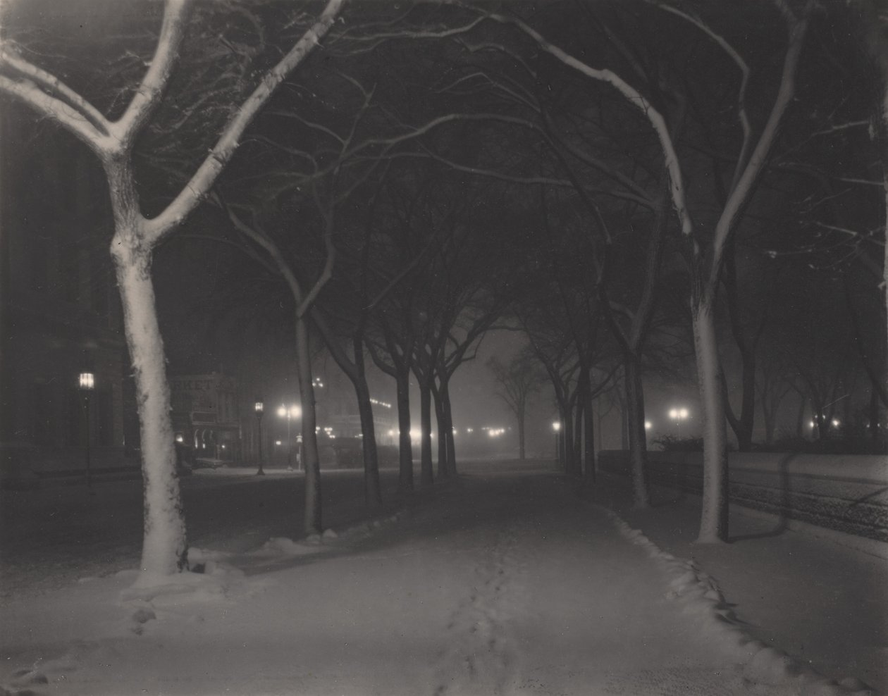 En iskold nat af Alfred Stieglitz