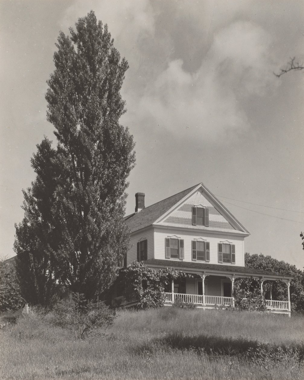 Huset på bakken, Lake George af Alfred Stieglitz