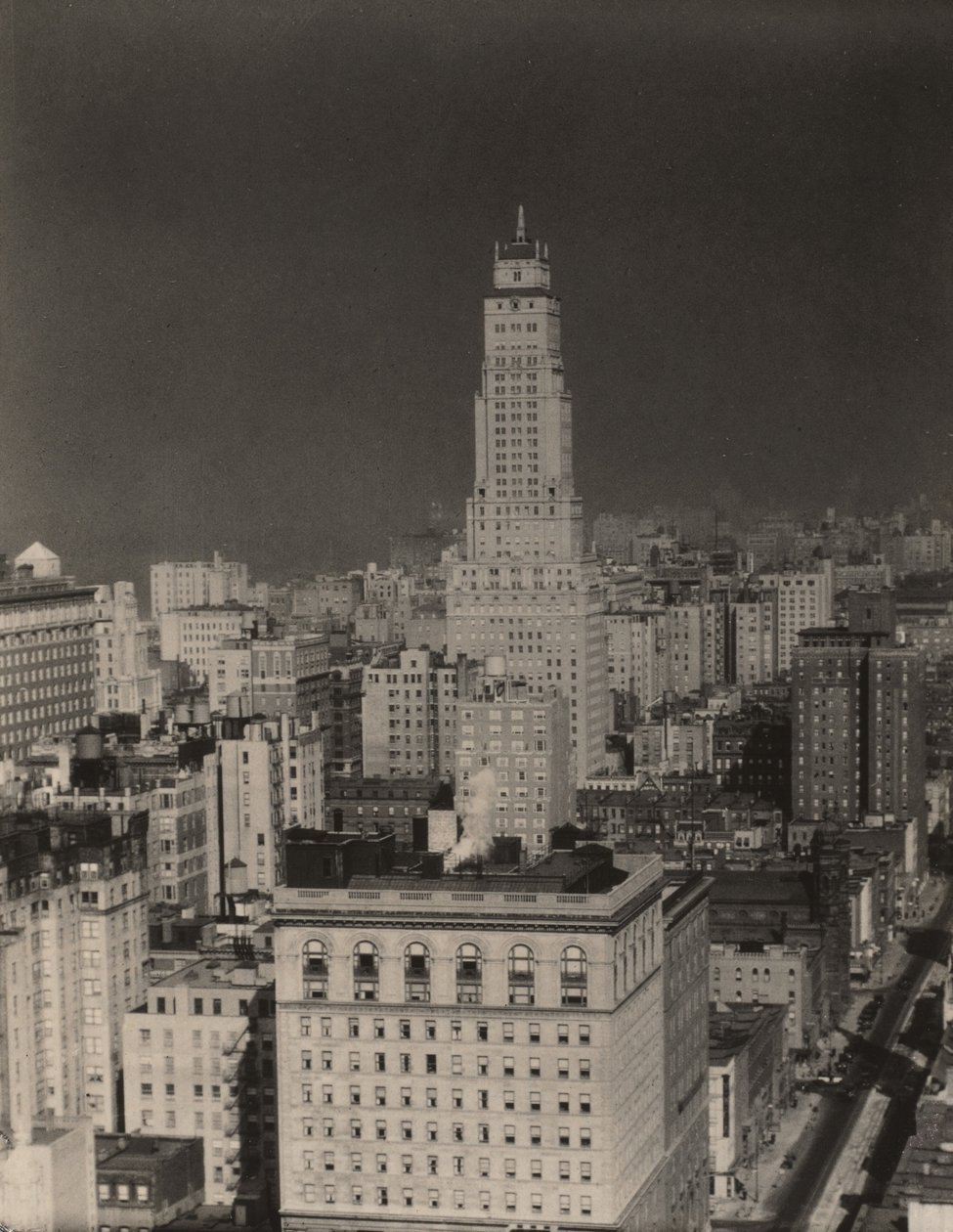 Udsigt mod nord fra værelse 3003, Shelton Hotel, New York af Alfred Stieglitz