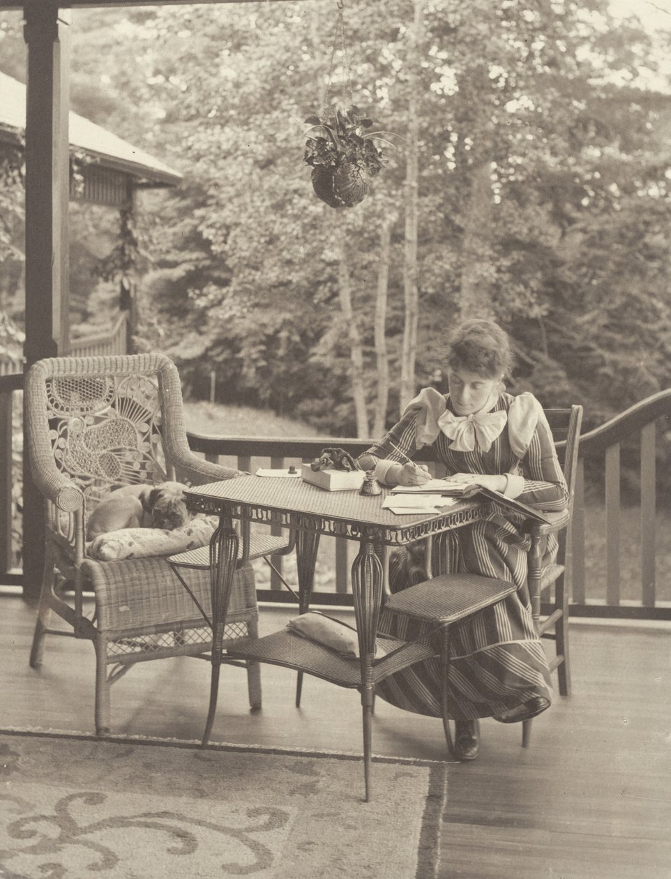 På verandaen, Oaklawn, Lake George af Alfred Stieglitz