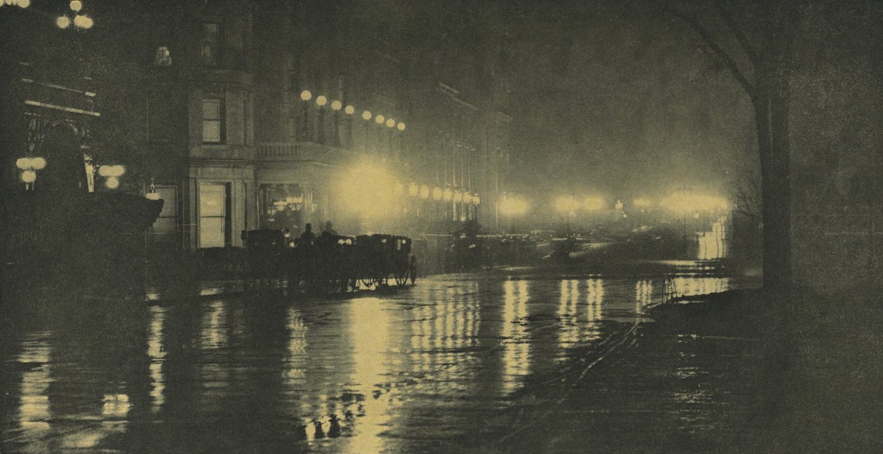 Nattens glød – New York af Alfred Stieglitz