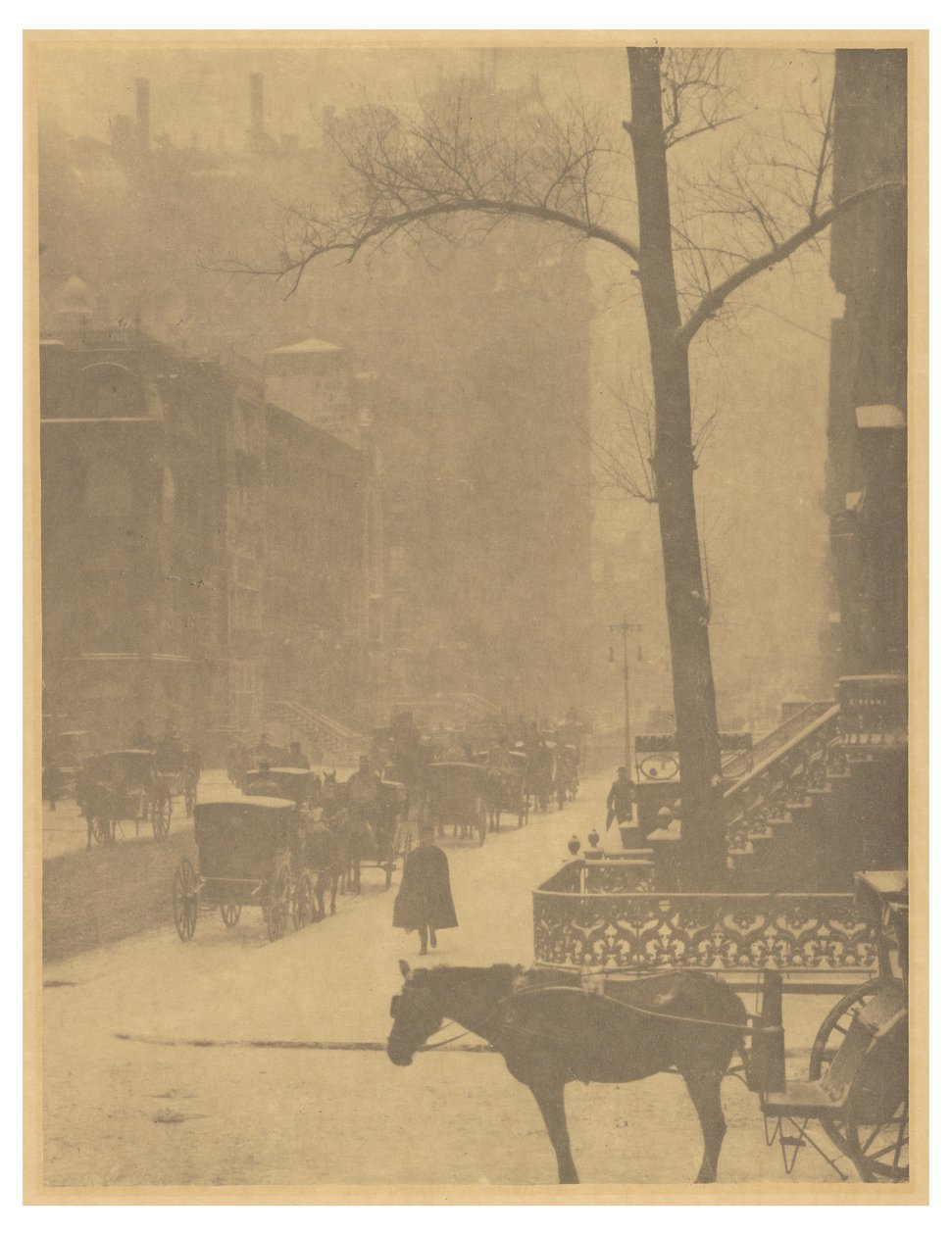 [The Street - Design til en plakat]. af Alfred Stieglitz