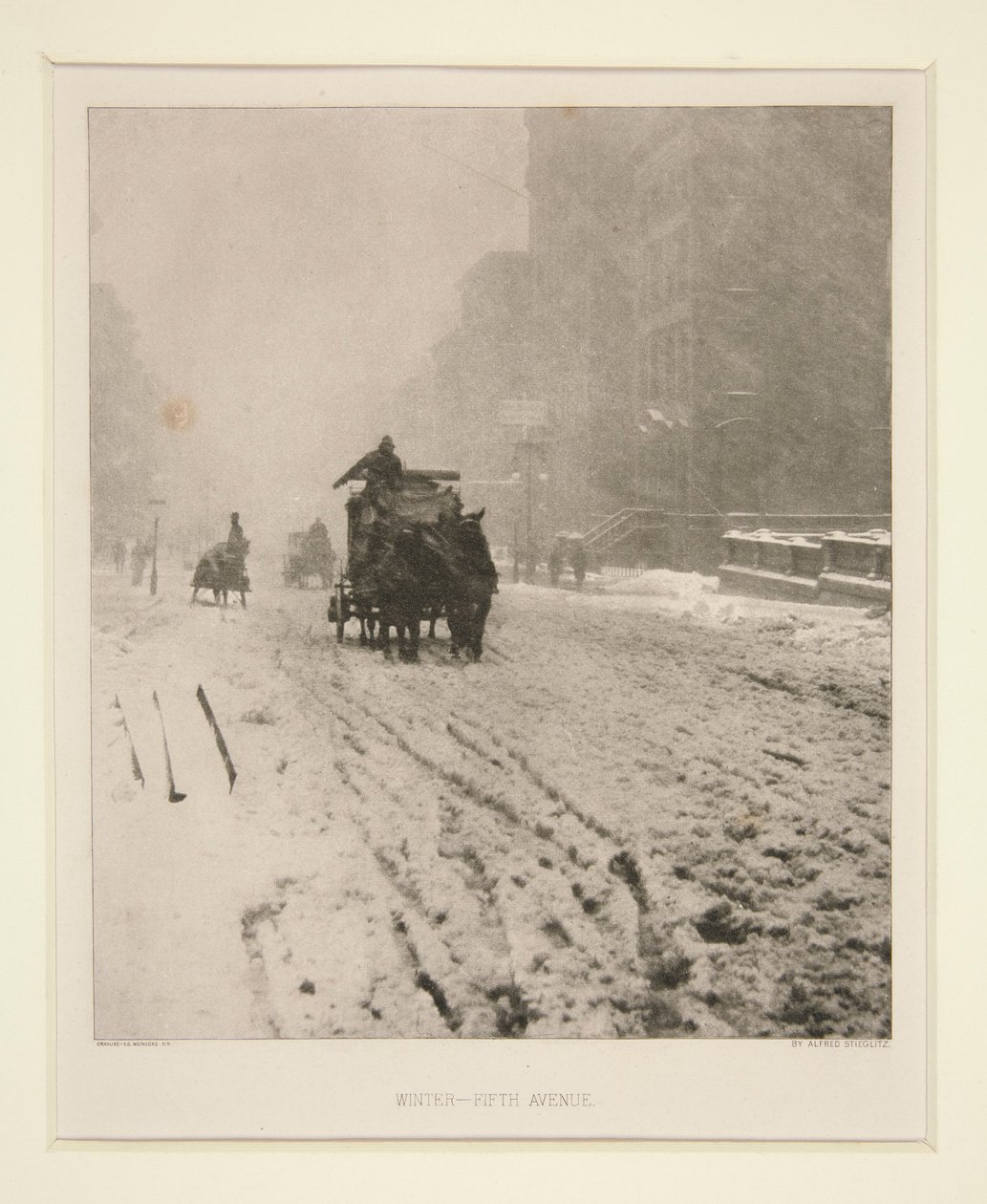 Vinter - Fifth Avenue af Alfred Stieglitz