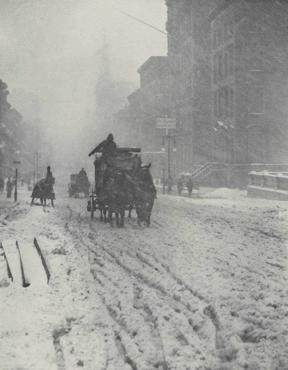 Vinter, Fifth Avenue af Alfred Stieglitz